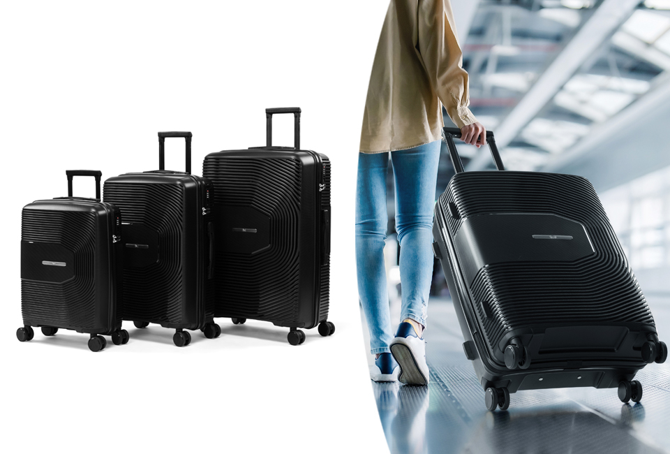 Lot de 3 valises de voyage