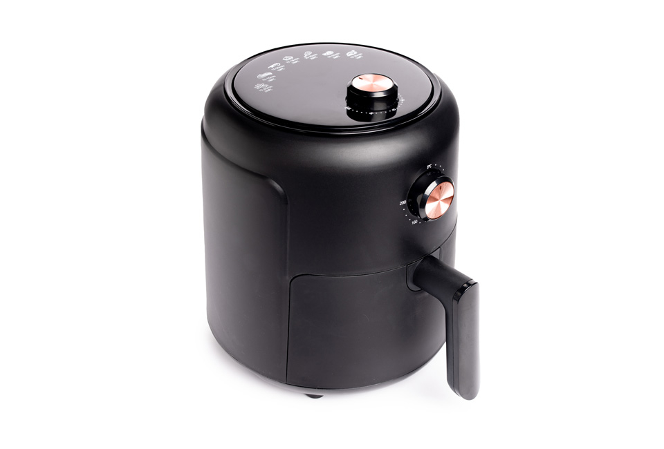 Mini airfryer met een capaciteit van 2,6 liter