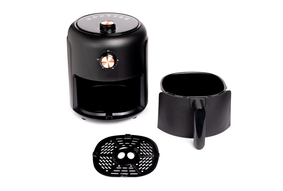 Mini airfryer met een capaciteit van 2,6 liter