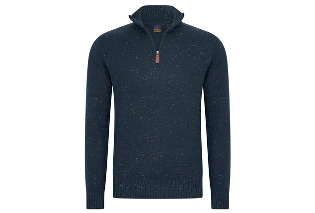 Modischer Pullover mit Stehkragen und Reißverschluss für Herren