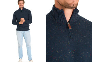 Modischer Pullover mit Stehkragen und Reißverschluss für Herren — 4