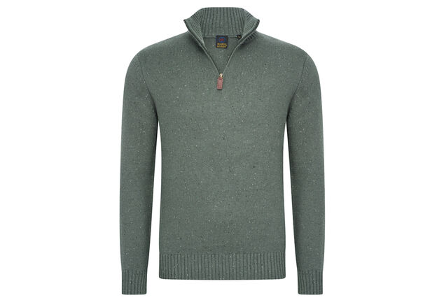 Modischer Pullover mit Stehkragen und Reißverschluss für Herren