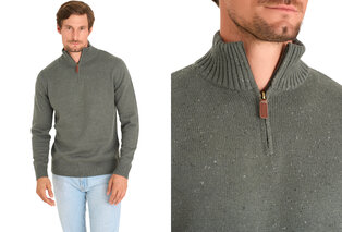 Modischer Pullover mit Stehkragen und Reißverschluss für Herren — 8