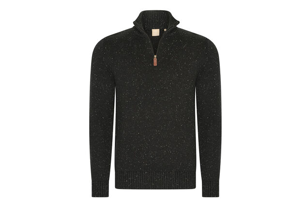 Modischer Pullover mit Stehkragen und Reißverschluss für Herren