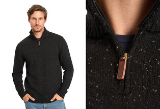 Modischer Pullover mit Stehkragen und Reißverschluss für Herren — 15
