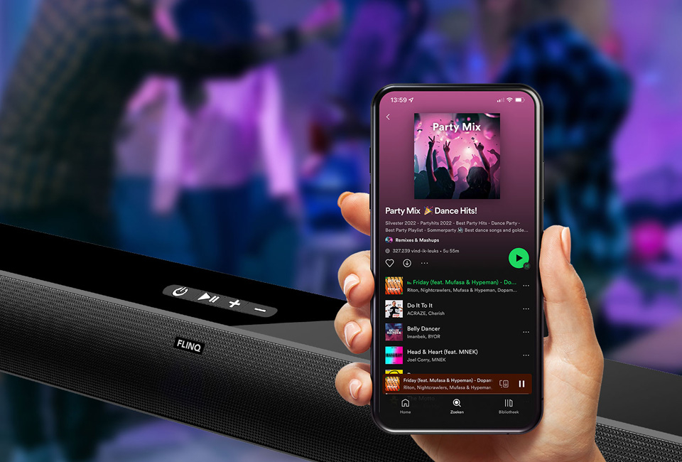 Kabellose Soundbar mit eingebauten Subwoofern