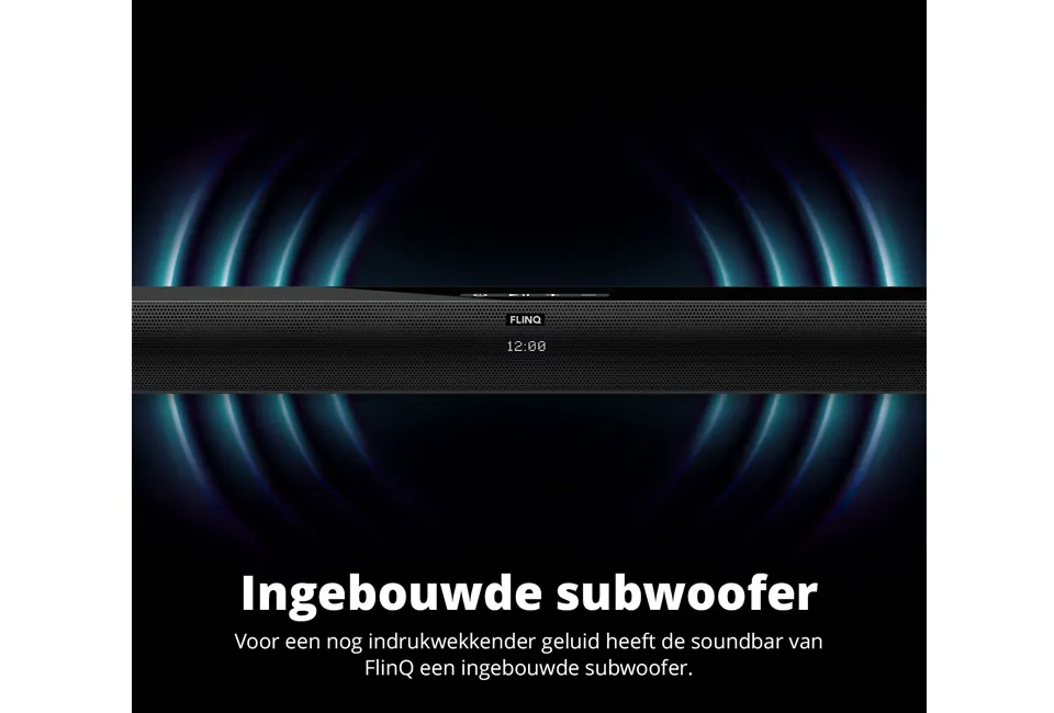 Draadloze soundbar met ingebouwde subwoofers