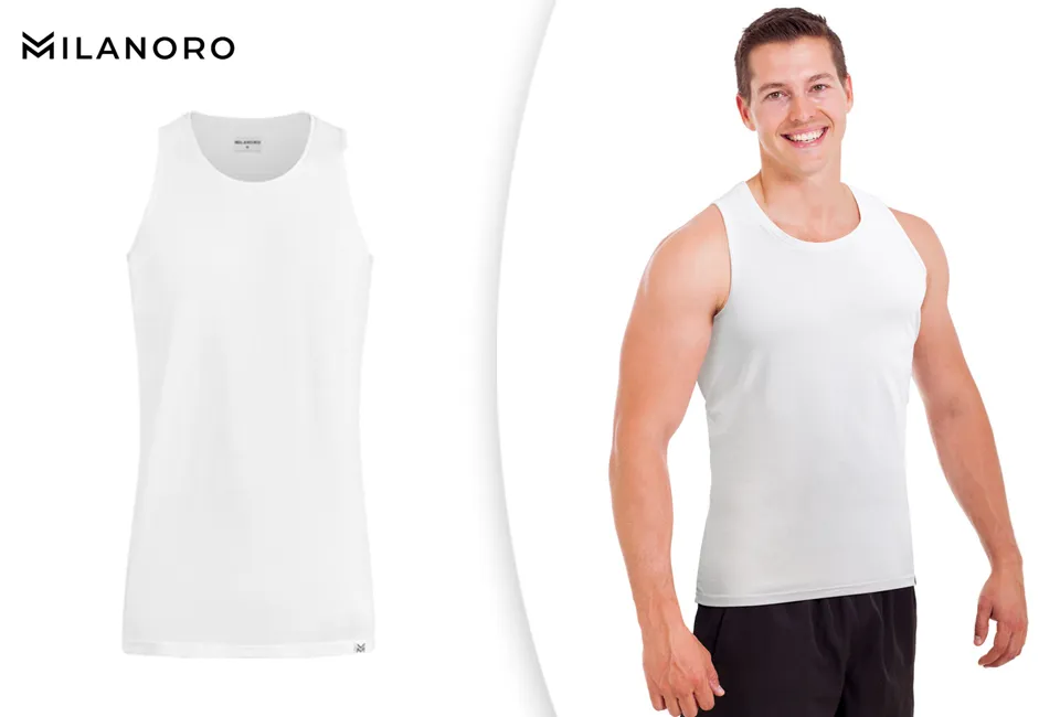 Set van 5 extra lange ondershirts voor heren
