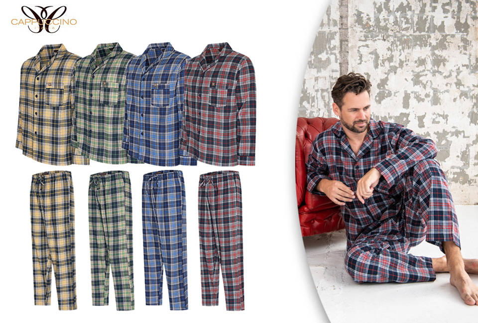 Pijama de franela para hombre