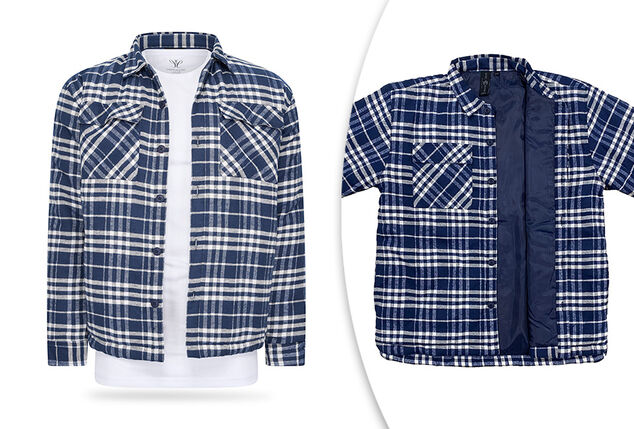 Camisa de xadrez para homem, forrada e maravilhosamente quente
