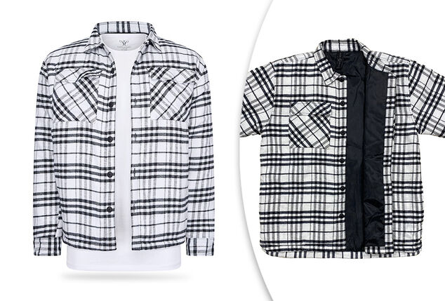 Camisa de xadrez para homem, forrada e maravilhosamente quente