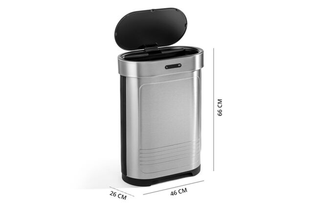 Prullenbak van 52L met sensor