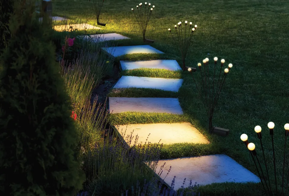 Set di 2 lampade da giardino Firefly a energia solare