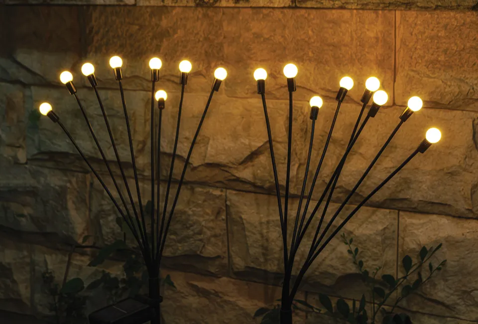 Set di 2 lampade da giardino Firefly a energia solare