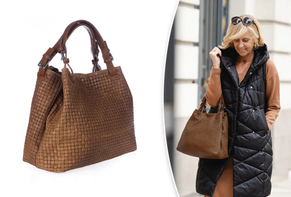 Sac &agrave; main en cuir &eacute;l&eacute;gant