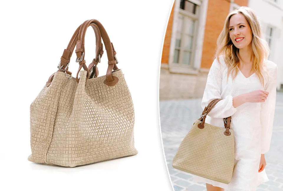 Sac &agrave; main en cuir &eacute;l&eacute;gant