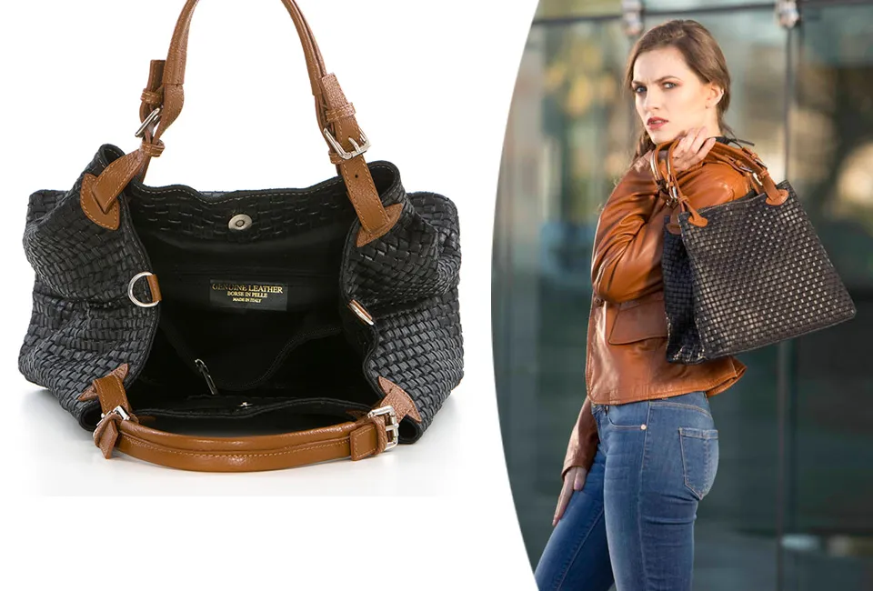 Sac &agrave; main en cuir &eacute;l&eacute;gant