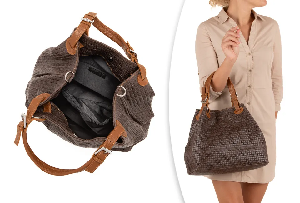 Sac &agrave; main en cuir &eacute;l&eacute;gant