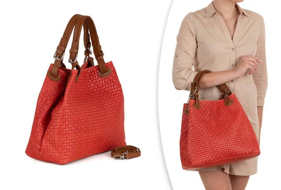 Sac &agrave; main en cuir &eacute;l&eacute;gant