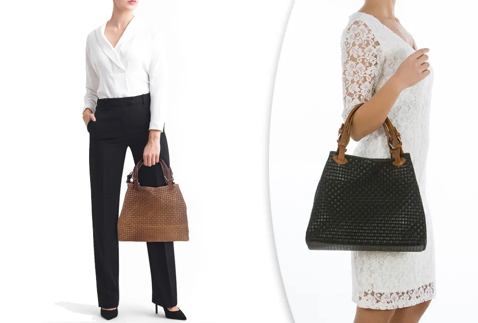 Sac &agrave; main en cuir &eacute;l&eacute;gant