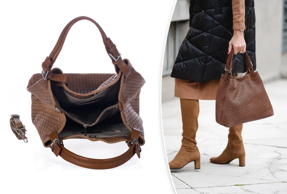 Sac &agrave; main en cuir &eacute;l&eacute;gant