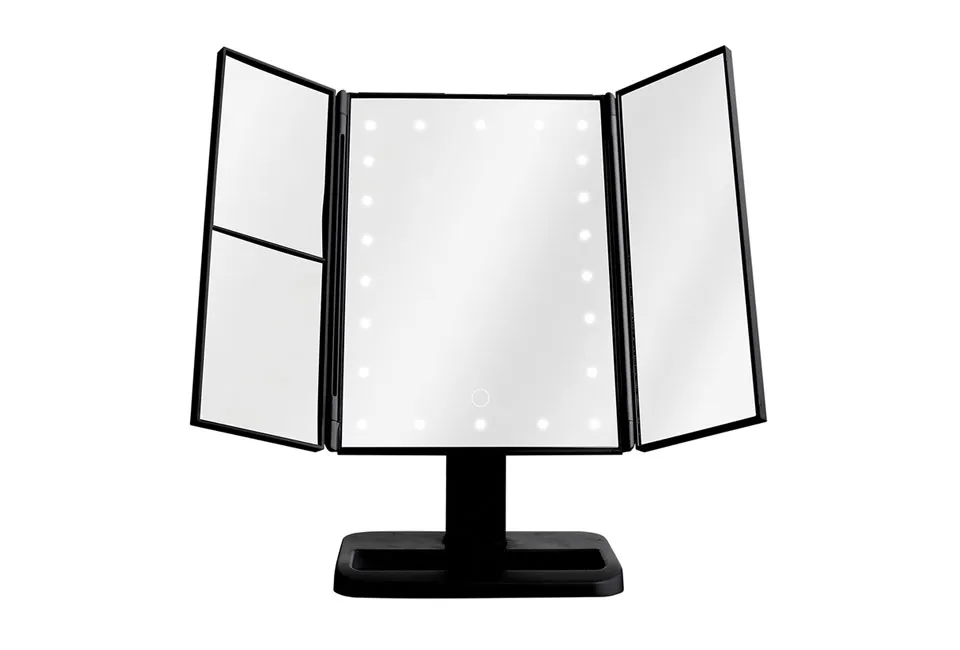 Schminkspiegel mit Licht und Vergr&ouml;&szlig;erung
