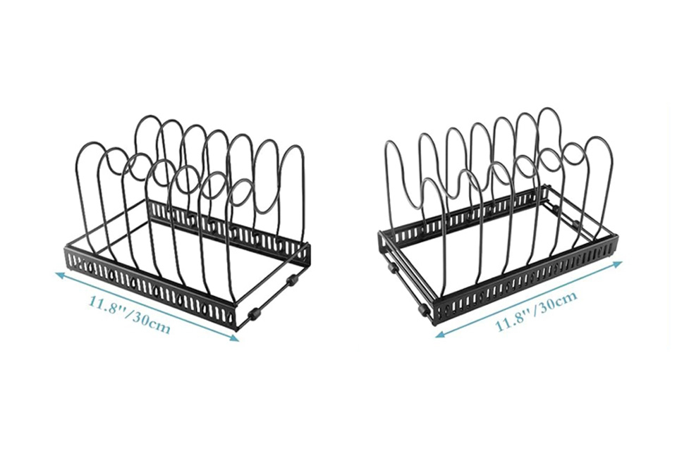 Organisateur t&eacute;lescopique pour casseroles et po&ecirc;les XL