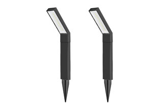 Set van 2 aluminium tuinlampen op zonne-energie — 2