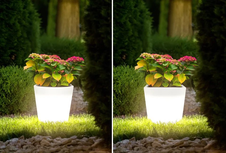 Plantenpot met LED verlichting en irrigatiesysteem