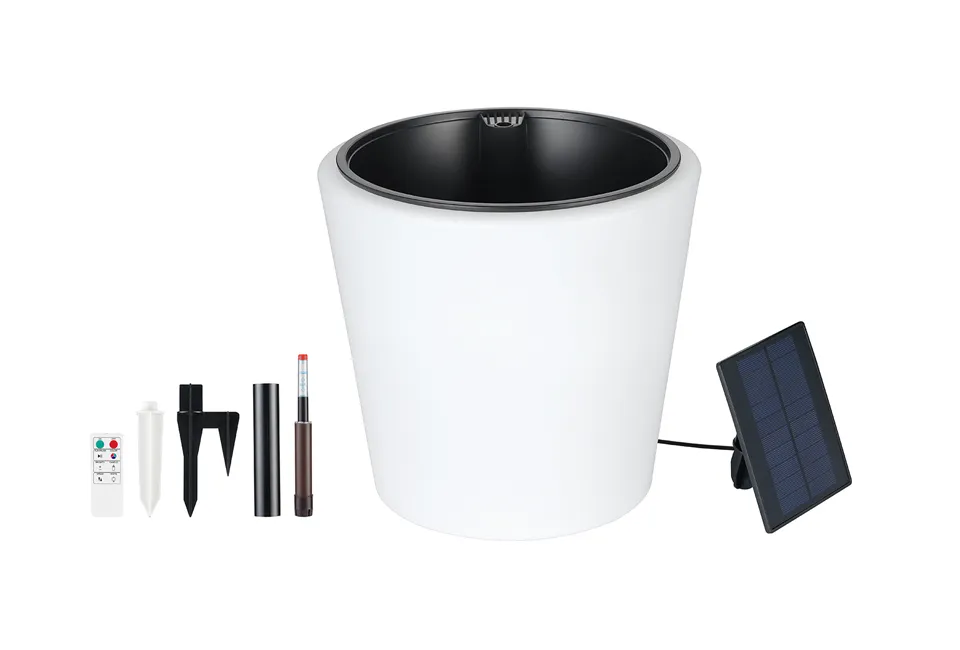 Plantenpot met LED verlichting en irrigatiesysteem
