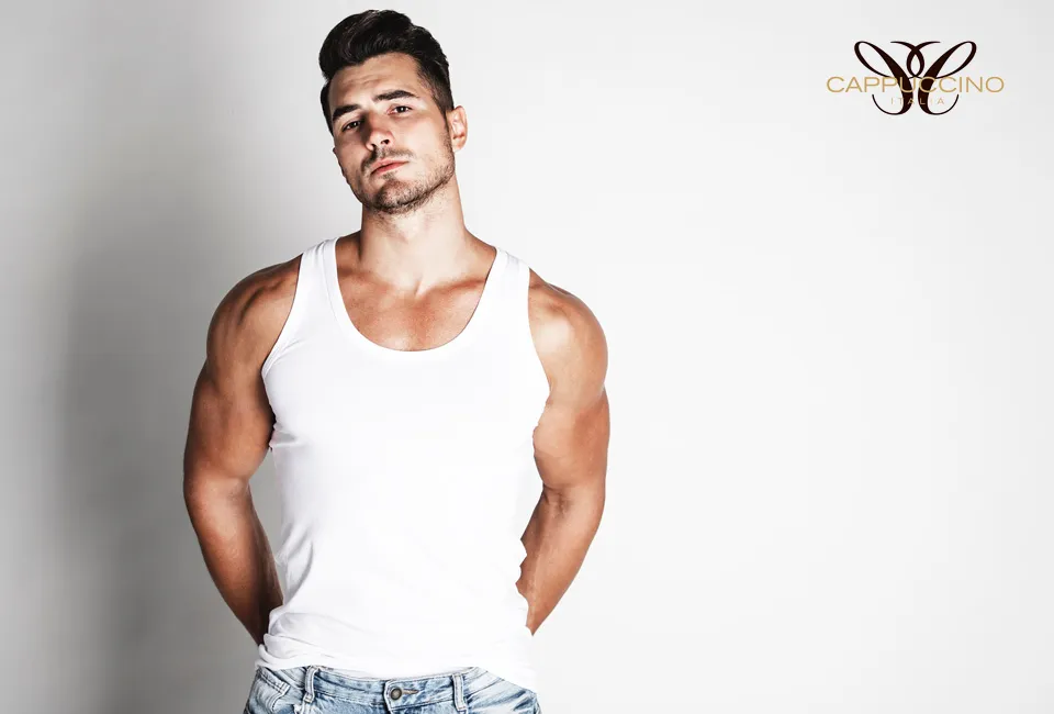 Set of 3 extra long undershirts for men