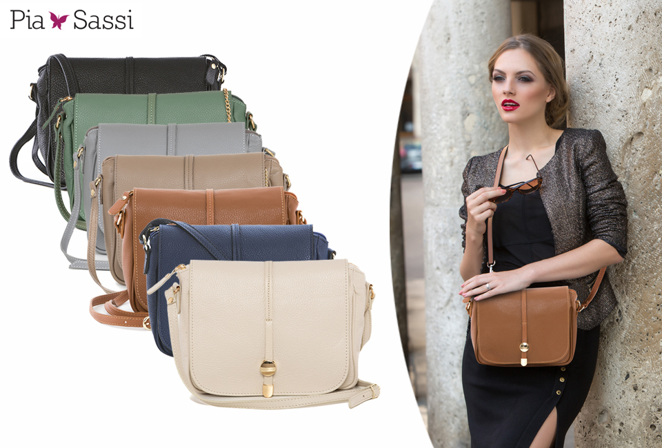 Elegante Lederhandtasche von Pia Sassi