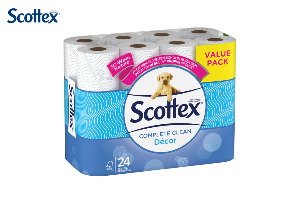 Pack avantageux de 96 rouleaux de papier toilette Scottex