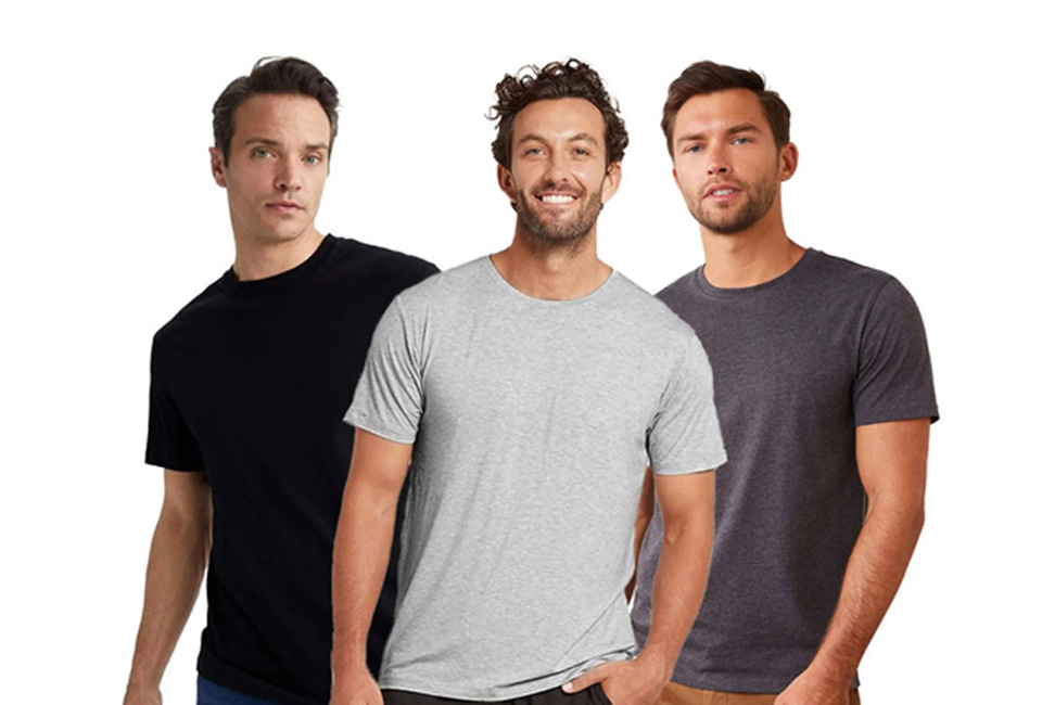 Set of 6 cotton T-shirts with short and long sleeves