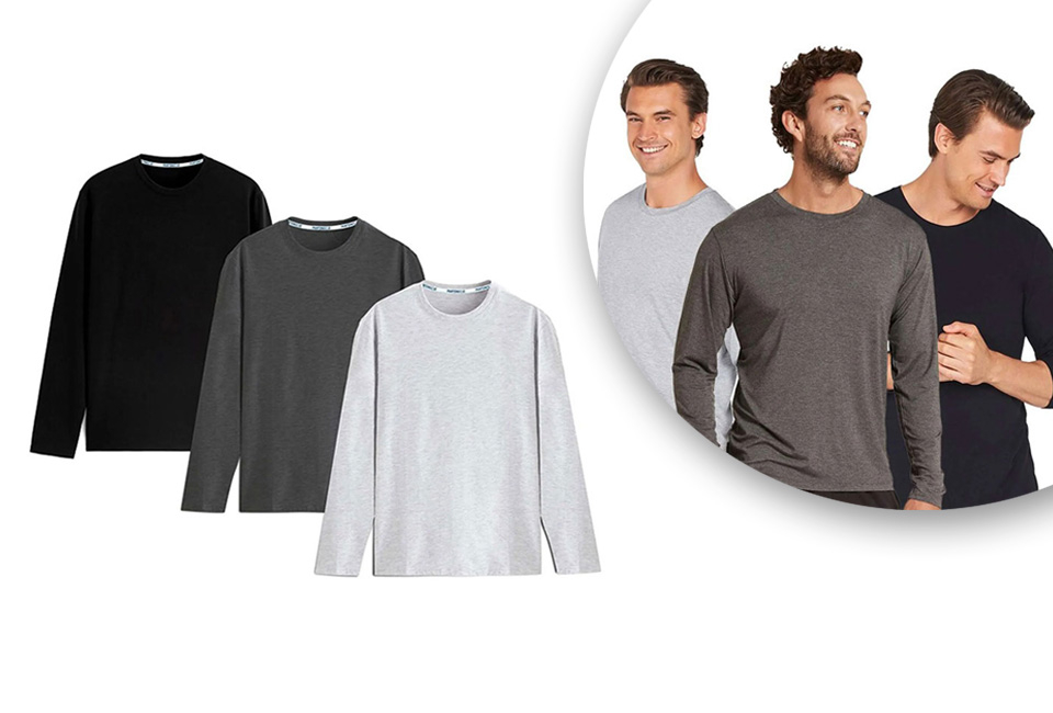 Set of 6 cotton T-shirts with short and long sleeves