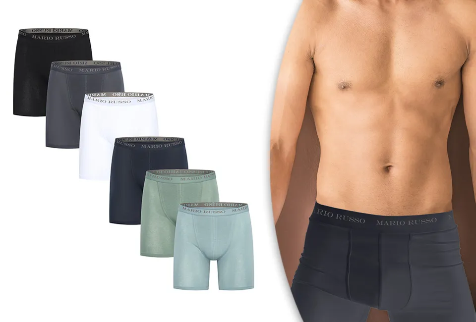 Set von 6 extra langen Premium Boxershorts