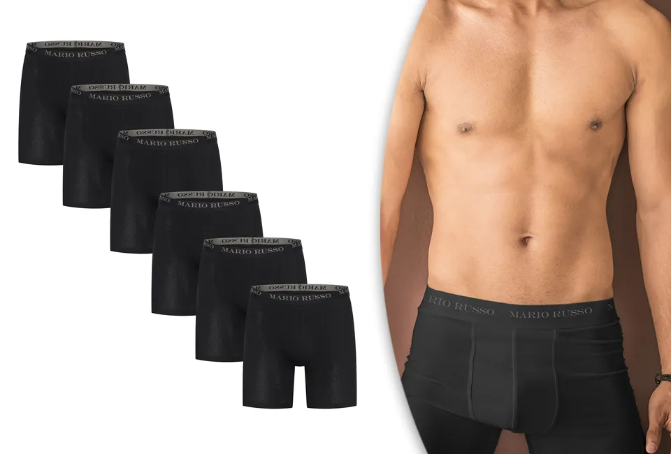 Set von 6 extra langen Premium Boxershorts