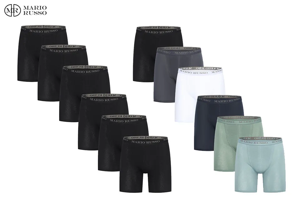 Set von 6 extra langen Premium Boxershorts