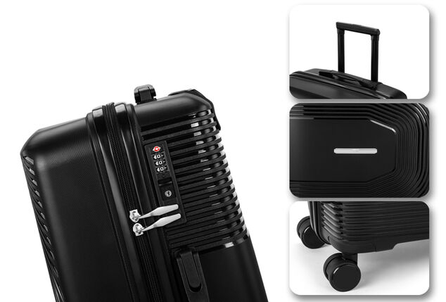 Set of 3 sturdy and lightweight travel cases with integrated TSA lock