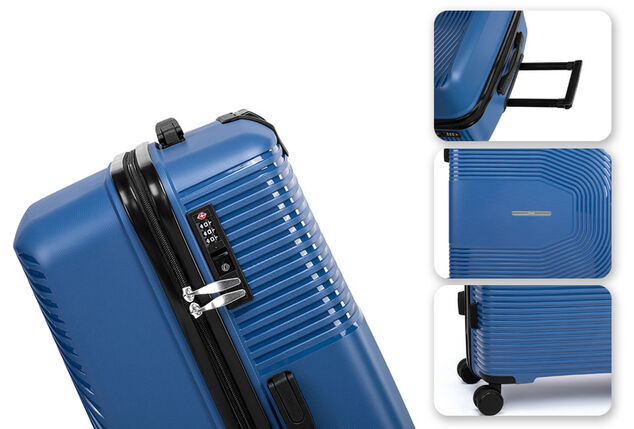 Set of 3 sturdy and lightweight travel cases with integrated TSA lock