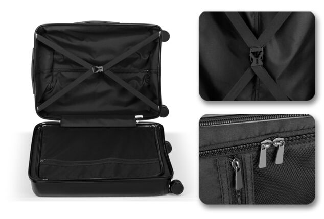 Set of 3 sturdy and lightweight travel cases with integrated TSA lock