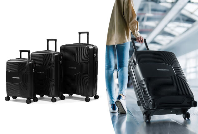 Set of 3 sturdy and lightweight travel cases with integrated TSA lock