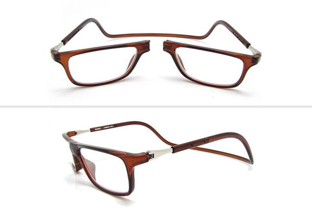 Reading glasses with magnetic closure