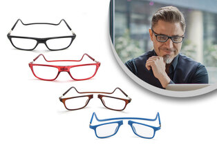 Reading glasses with magnetic closure — 13