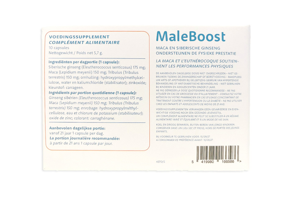 Stimulerende capsules voor mannen