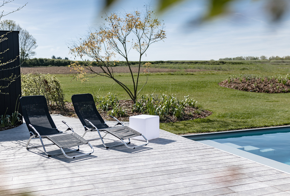 Lot de 2 transats de jardin