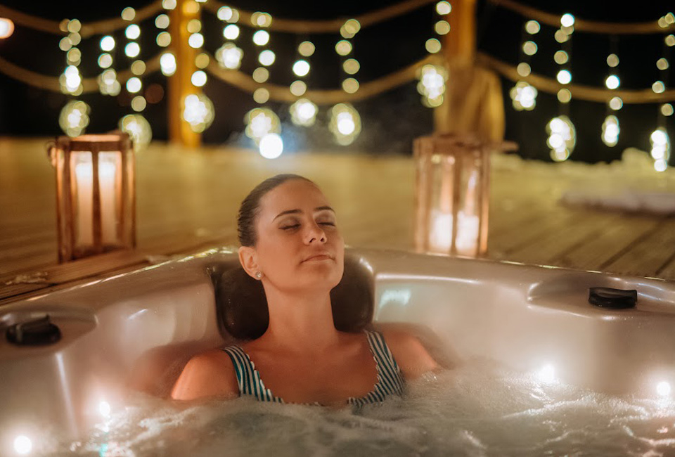 Luxueus bubbelbad LED verlichting