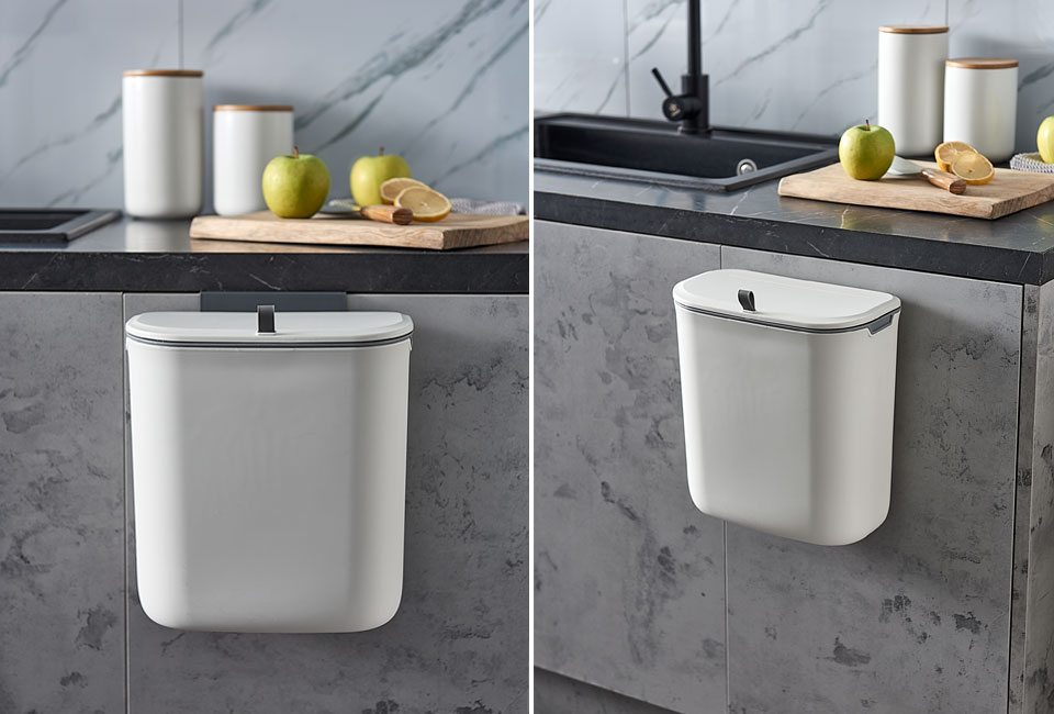 Poubelle de cuisine pratique de 7,7 litres