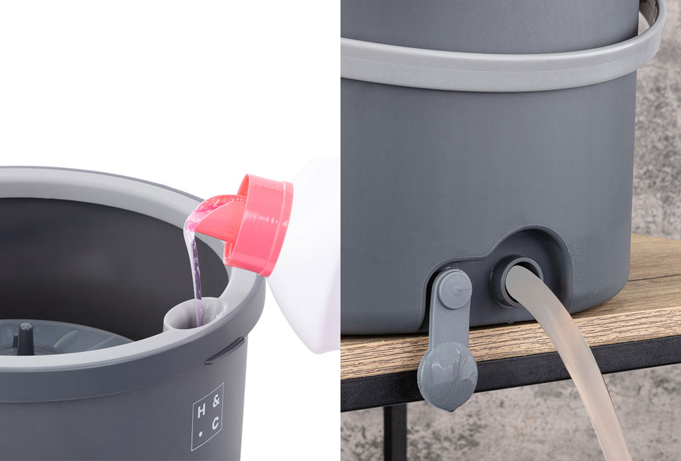 Syst&egrave;me de nettoyage spin mop