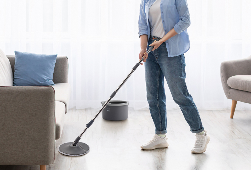 Syst&egrave;me de nettoyage spin mop
